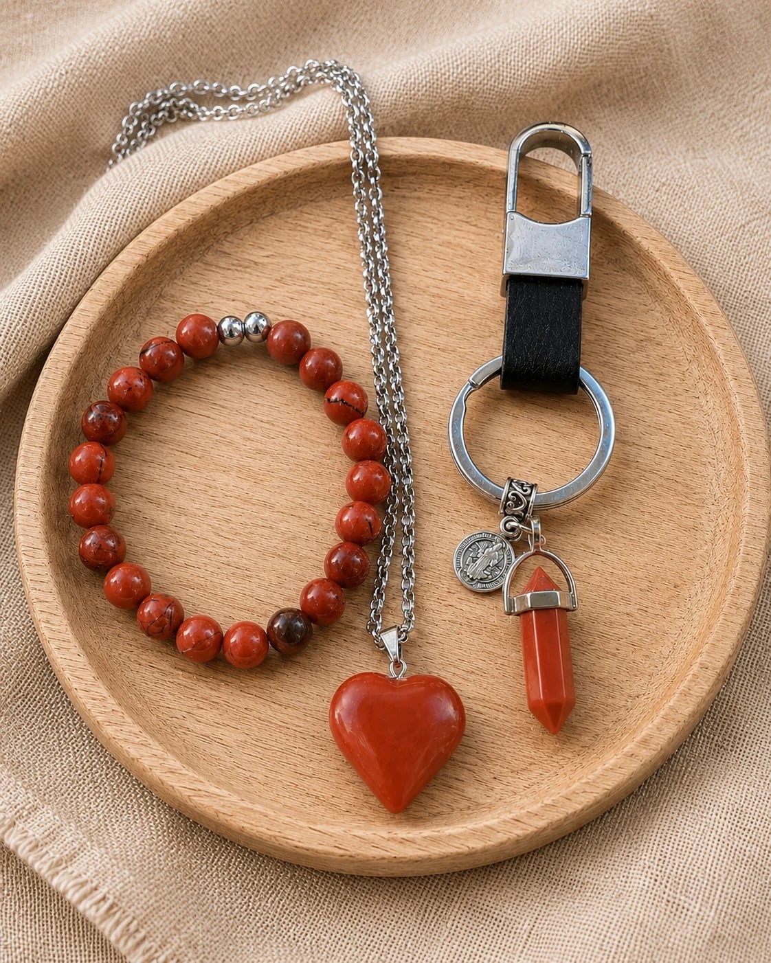 Conjunto Jaspe Rojo