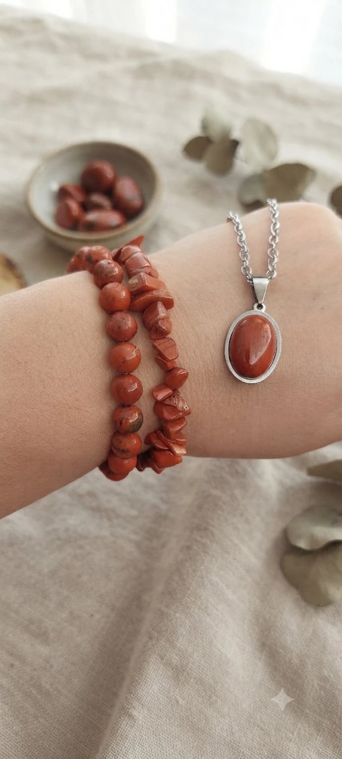 Conjunto Jaspe Rojo
