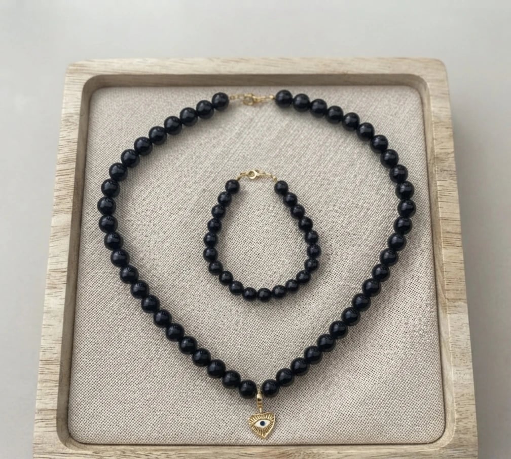 Conjunto Obsidiana y Ojo turco