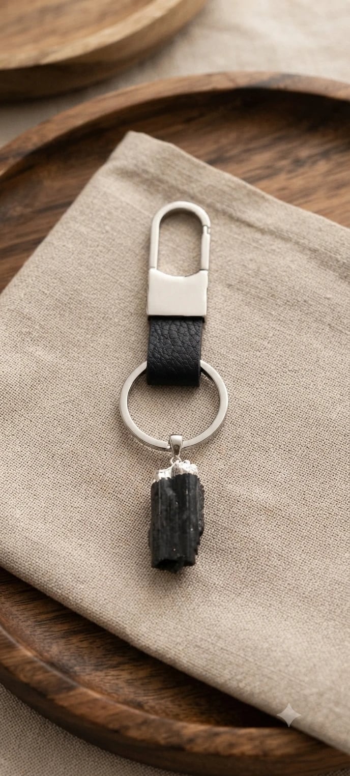 Llavero turmalina negra