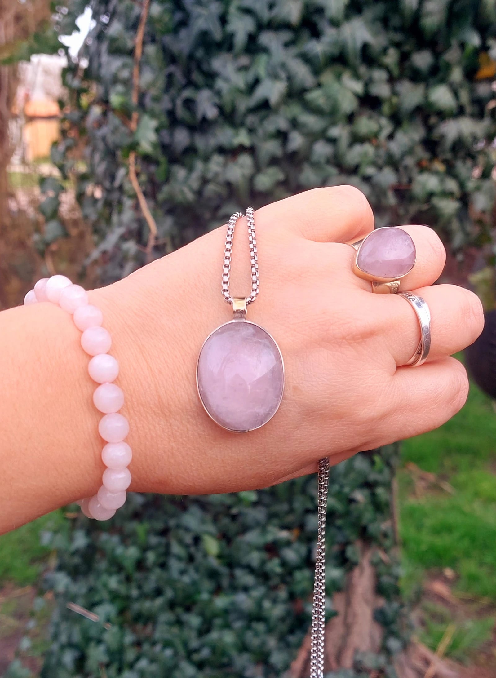 Conjunto cuarzo rosa